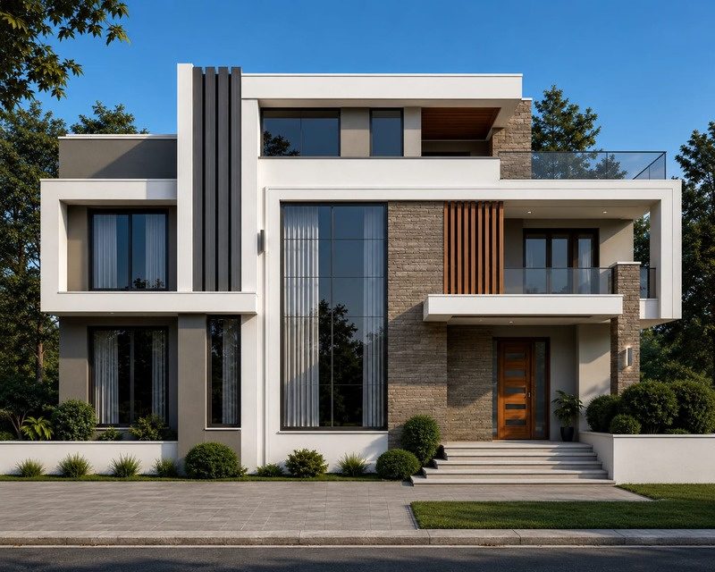 Design 12: modern 4 bedroom maisonette render