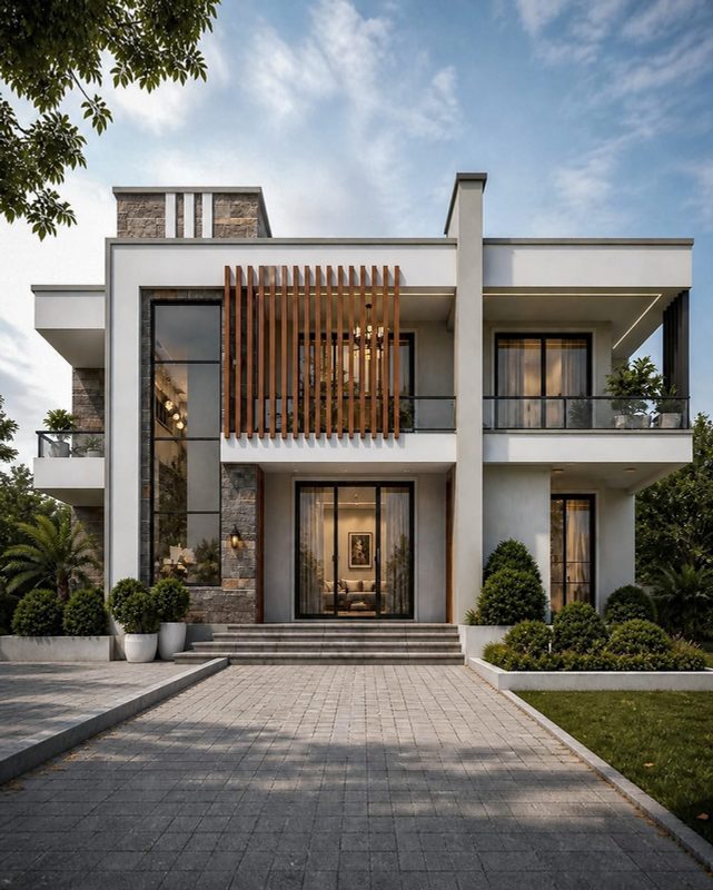 Design 14: modern 4 bedroom maisonette render