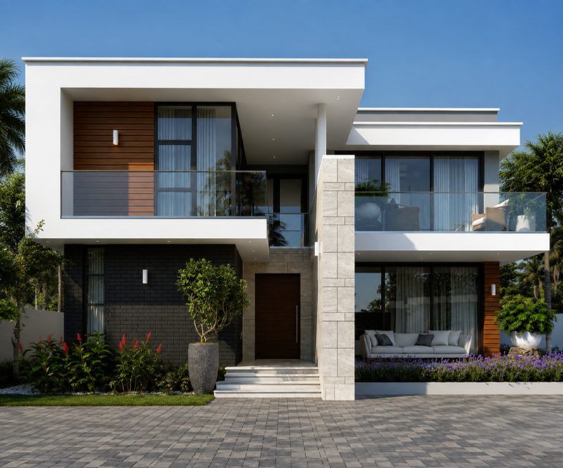 Design 18: modern 4 bedroom maisonette render