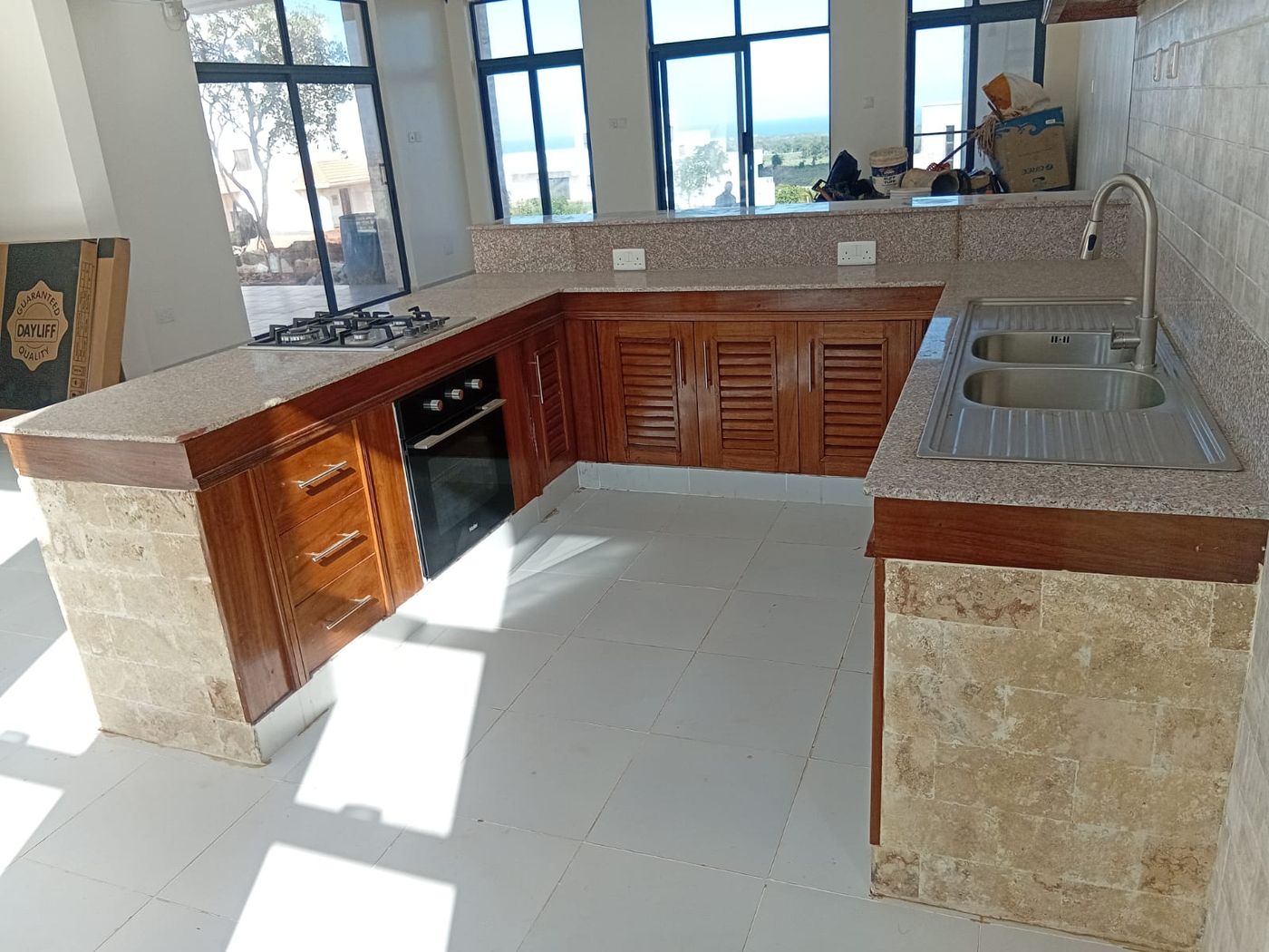 Kilifi interior fit-out - kitchen cabinetry and worktops