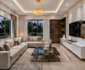 Open-plan living room interior